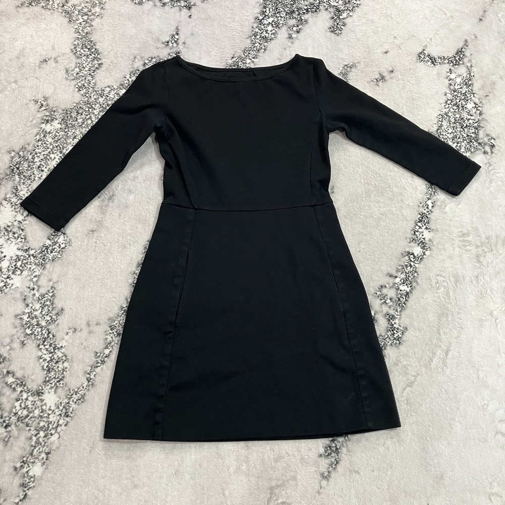 Rag & Bone Black 3/4 Sleeve Sheath Stretch Knit Dress Women's Size 2 Office